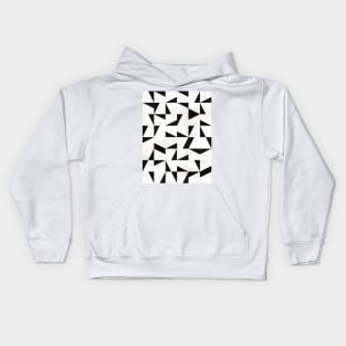 Mid-Century Modern Pattern No.11 - Black and White Concrete Kids Hoodie